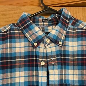 American Eagle Outfitters Men's Red and Blue Checkered Shirt - never worn